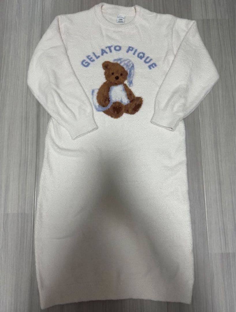 美品　gelato pique クマ刺繍 ルームウェア ワンサイズ