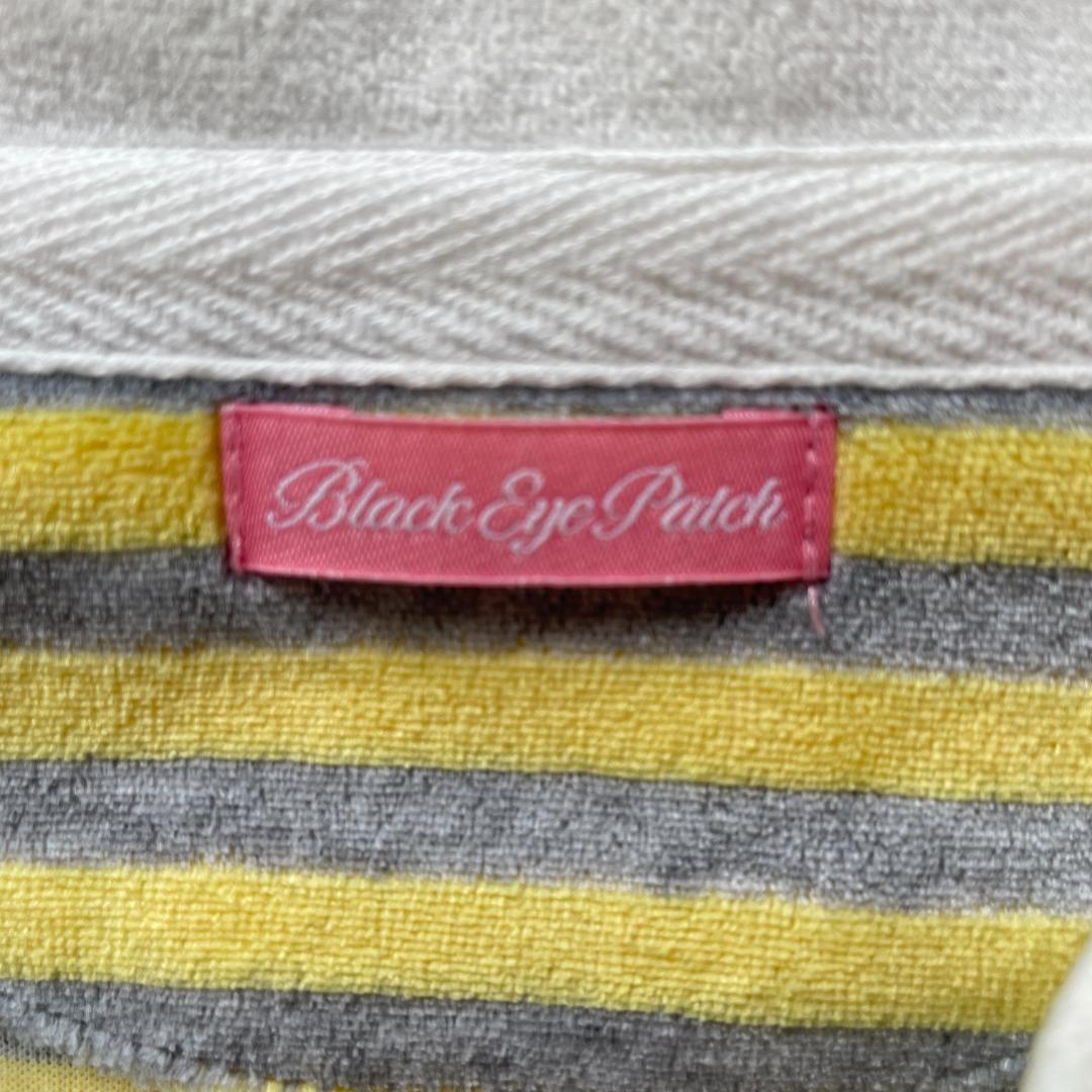 専用BlackEyePatch ボーダー長袖ポロシャツ M ワッペンロゴ ストリ