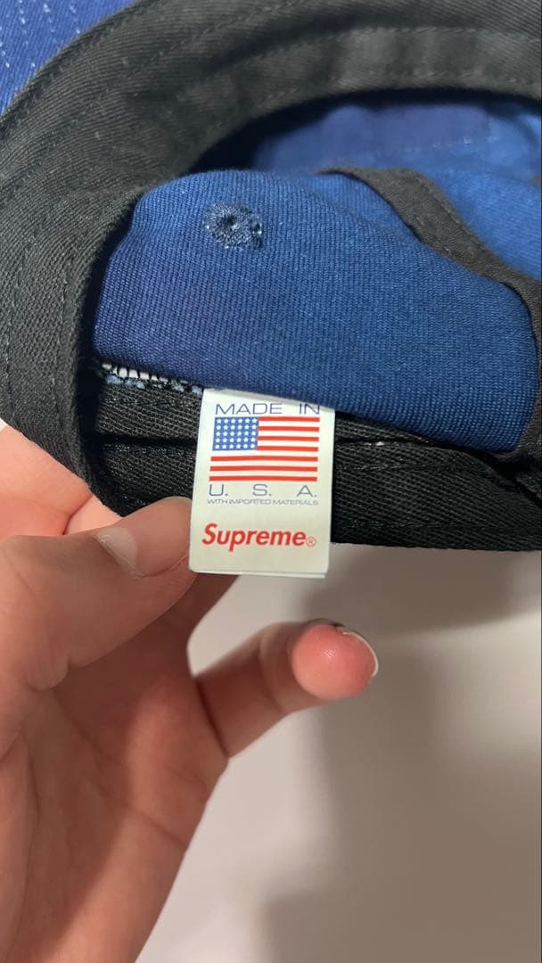 Supreme ネイビーキャップ S/M