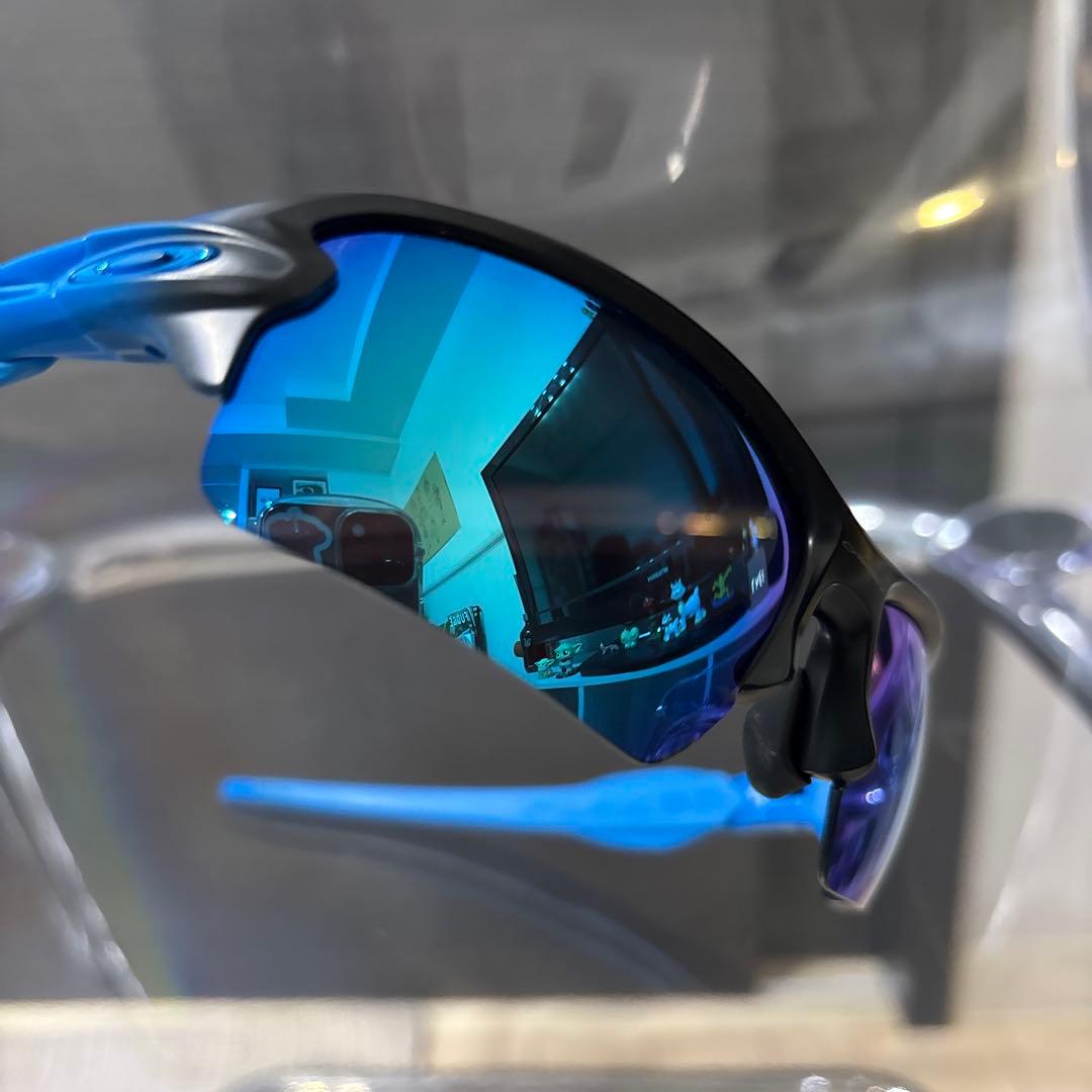 Oakley スポーツ用サングラス ブラック/ブルー