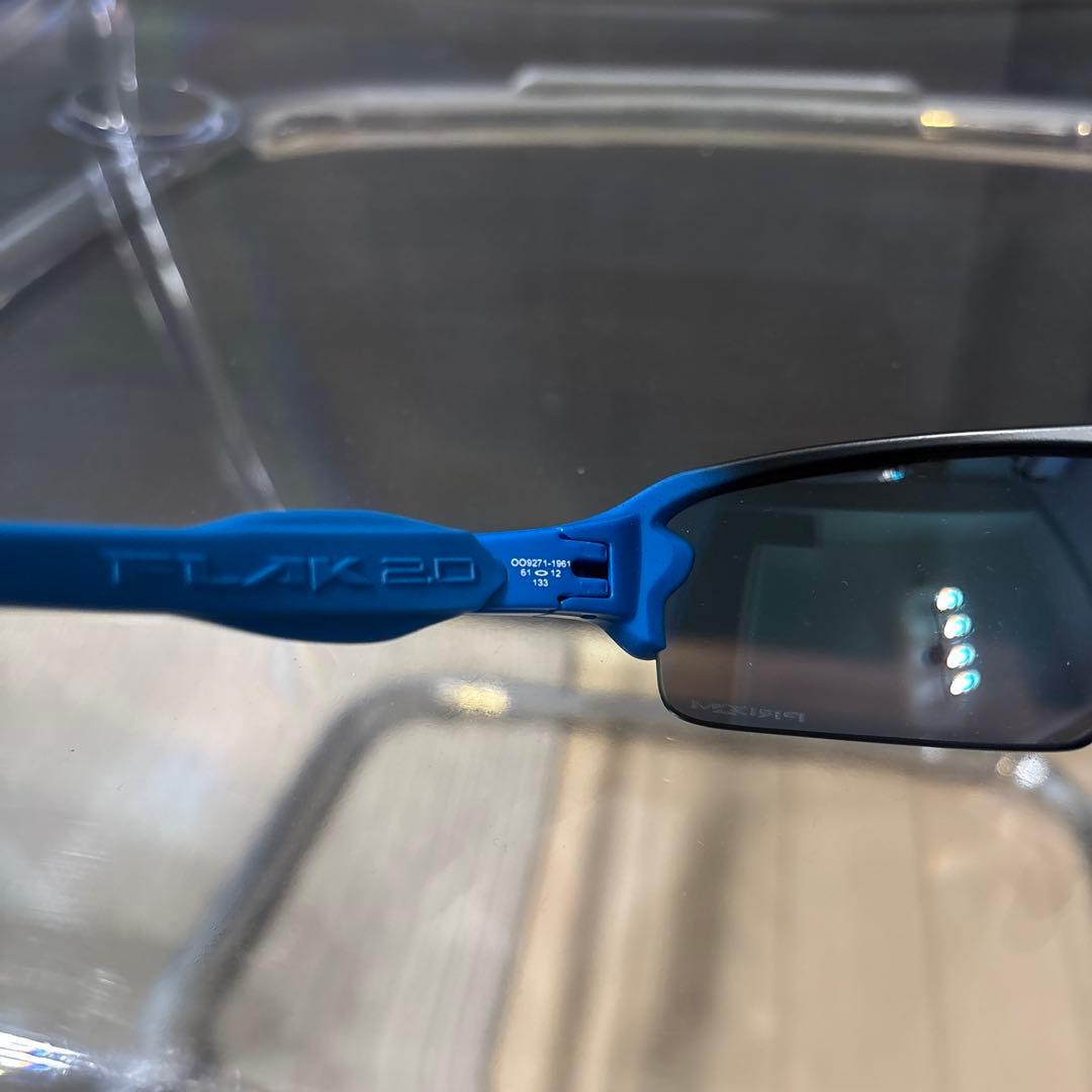Oakley スポーツ用サングラス ブラック/ブルー