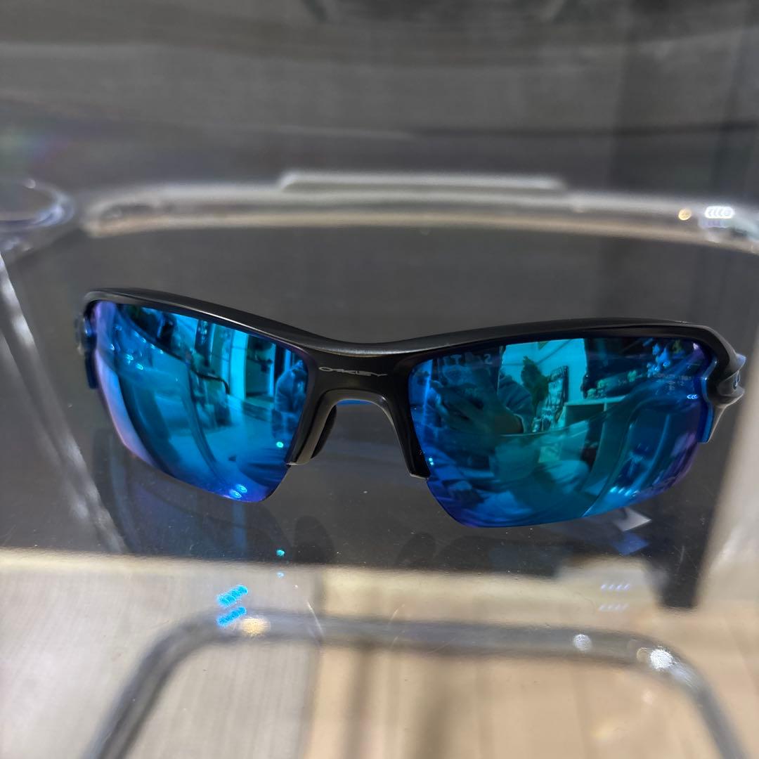 Oakley スポーツ用サングラス ブラック/ブルー