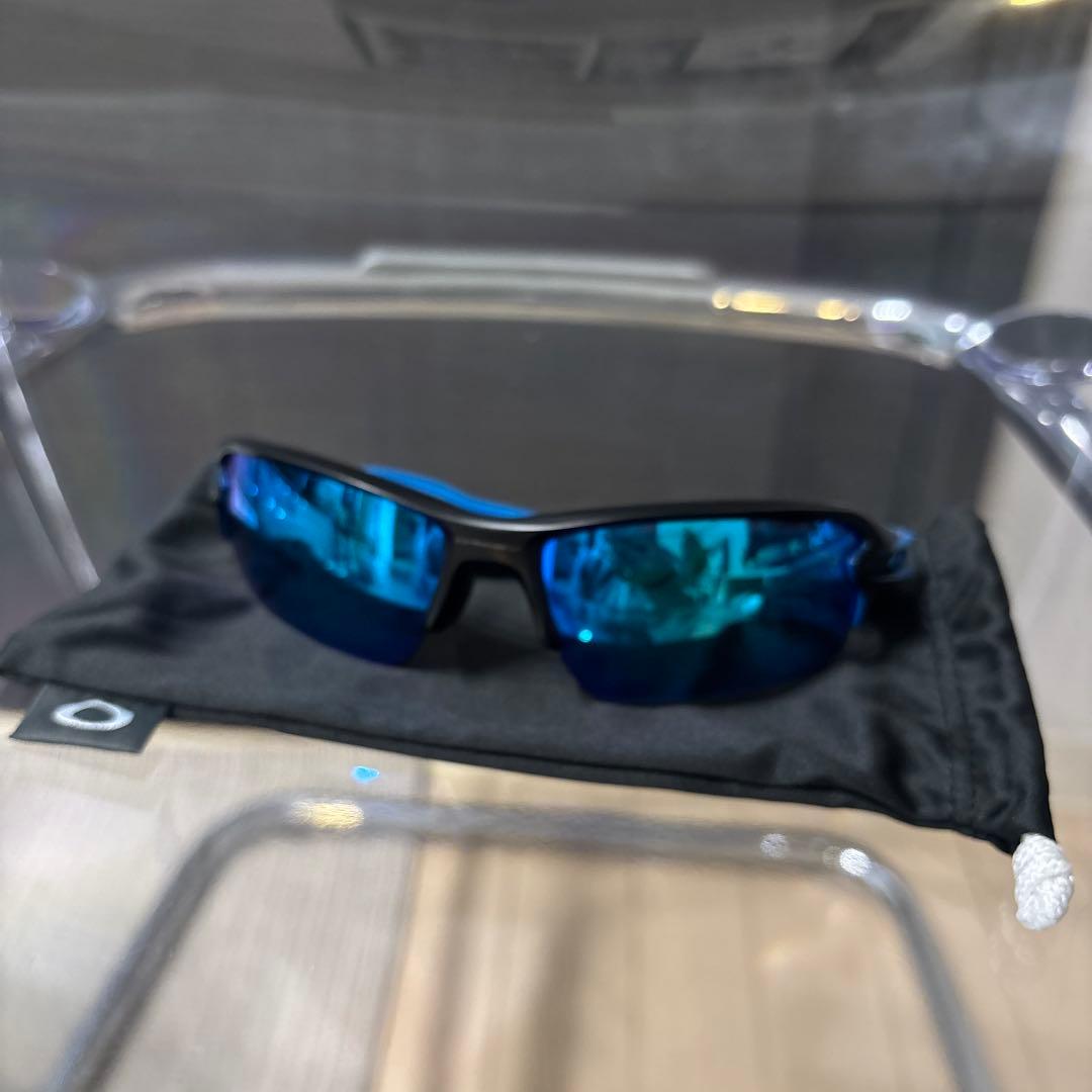 Oakley スポーツ用サングラス ブラック/ブルー
