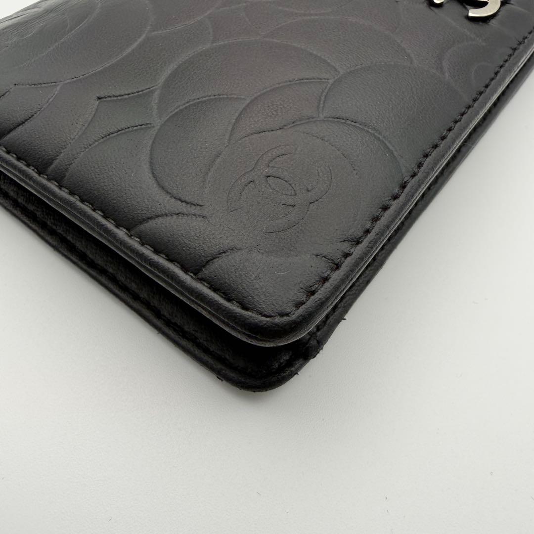シャネル CHANEL 財布 カメリア 二つ折り ココマーク 美品