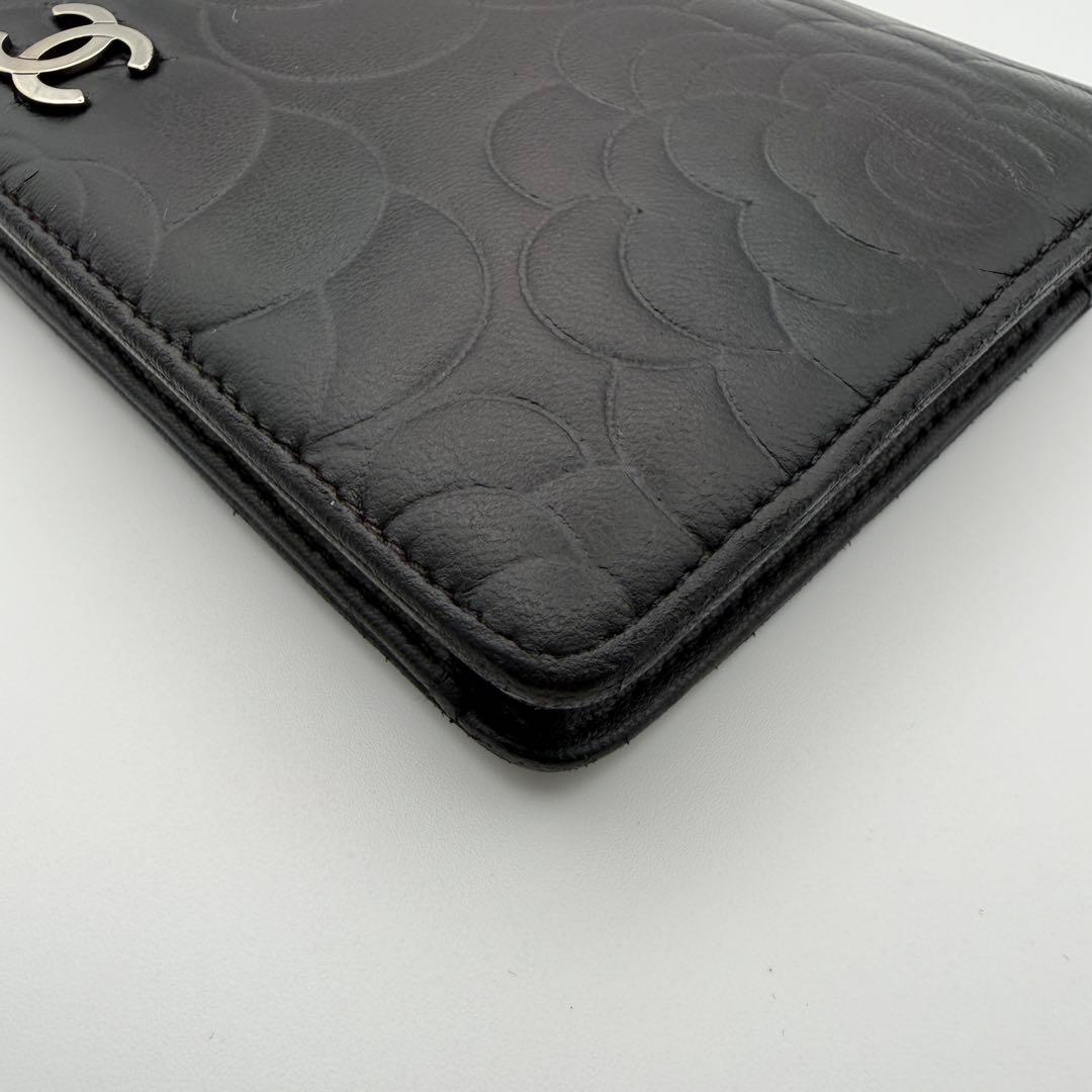 シャネル CHANEL 財布 カメリア 二つ折り ココマーク 美品
