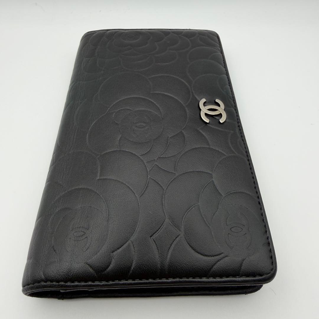 シャネル CHANEL 財布 カメリア 二つ折り ココマーク 美品