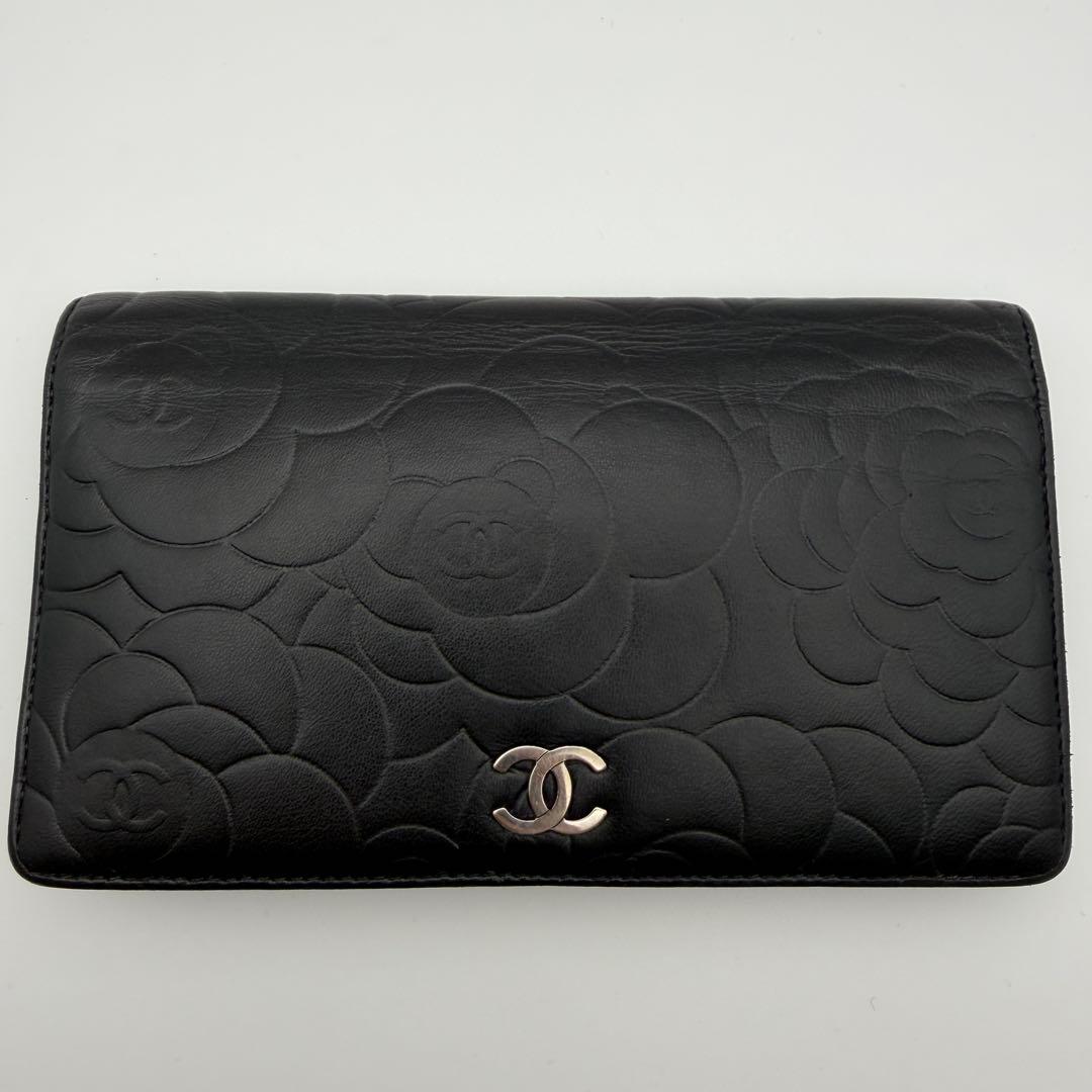 シャネル CHANEL 財布 カメリア 二つ折り ココマーク 美品