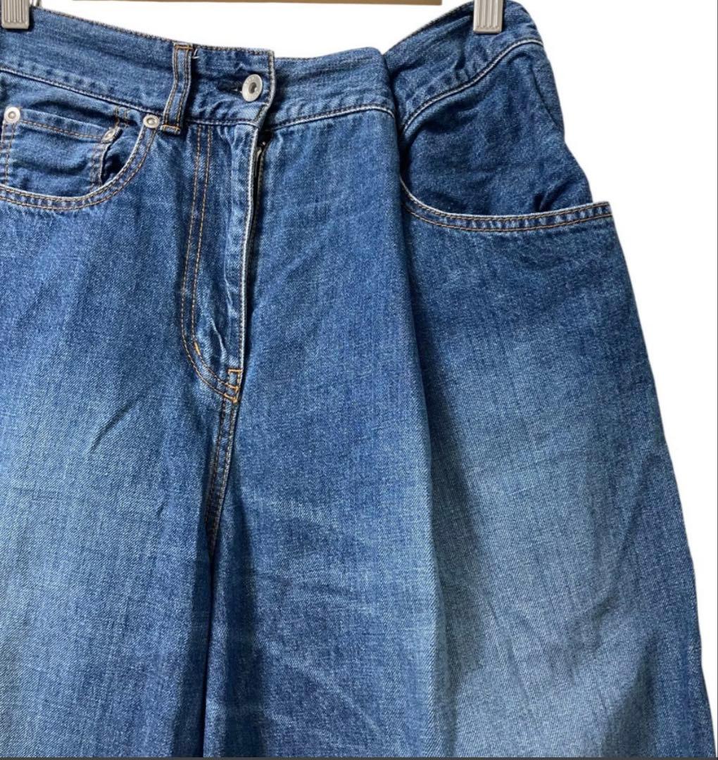 週末値下げsacai サカイ カットオフ ワイドデニムパンツ ジーンズ