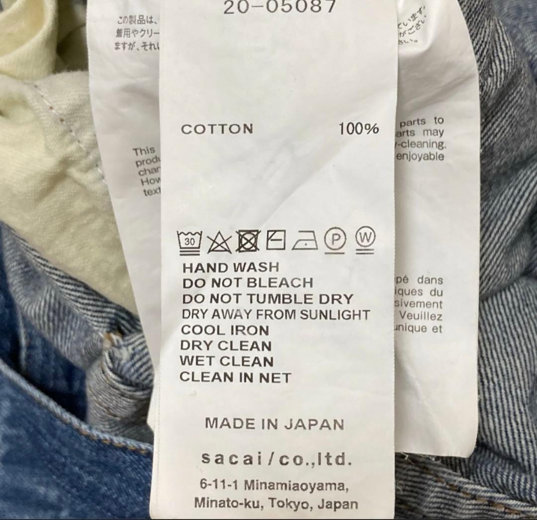 週末値下げsacai サカイ カットオフ ワイドデニムパンツ ジーンズ