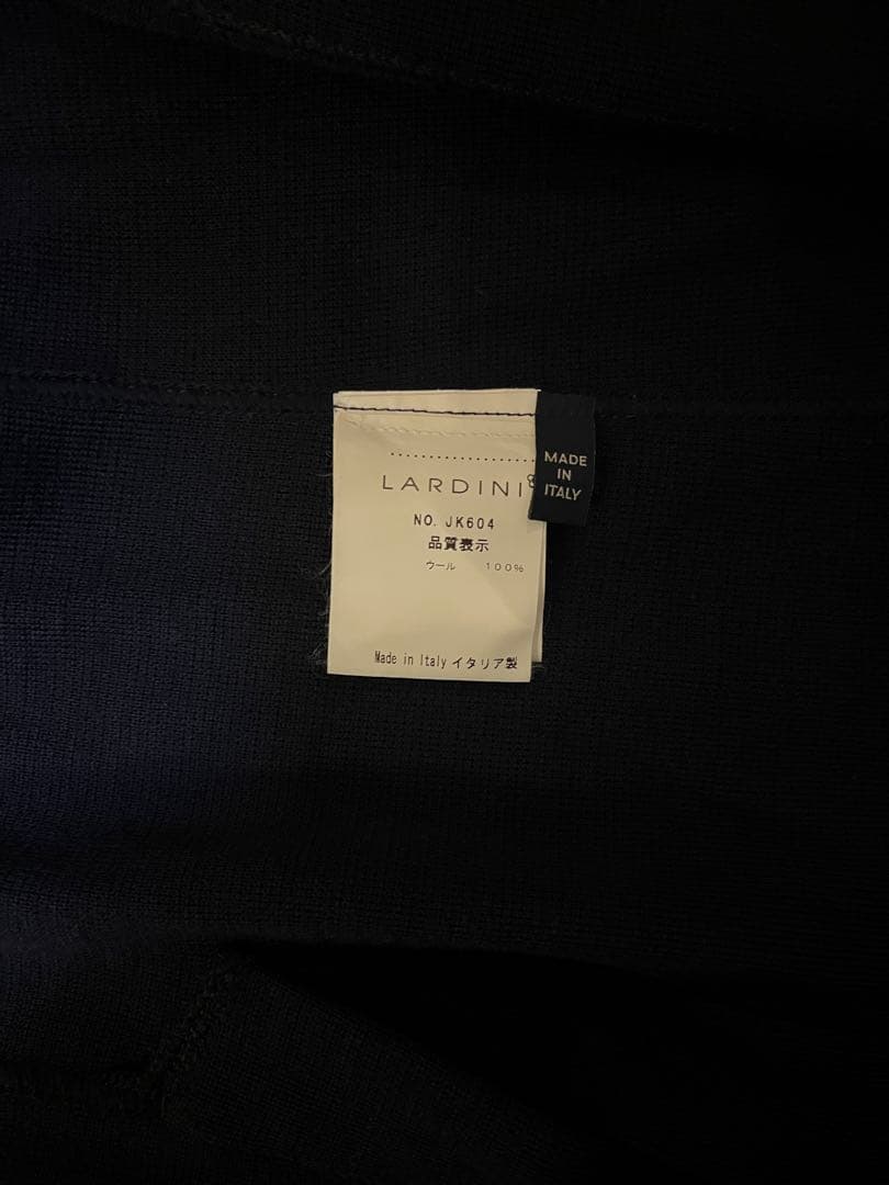 LARDINI ネイビー ニットジャケット