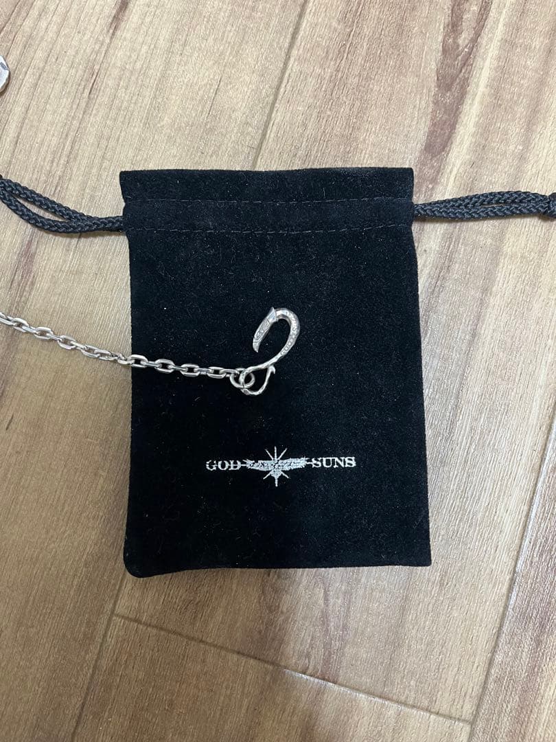 GODSUNS 特大金ハートターコイズフェザーネックレス