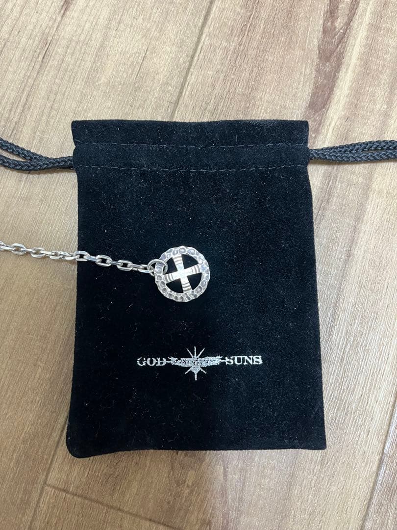 GODSUNS 特大金ハートターコイズフェザーネックレス