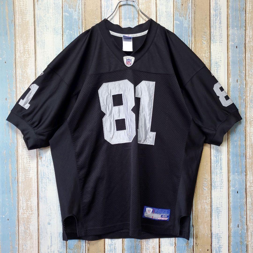 1109☆NFL☆リーボック☆ゲームシャツ☆レイダース☆ユニフォーム☆刺繍ロゴ