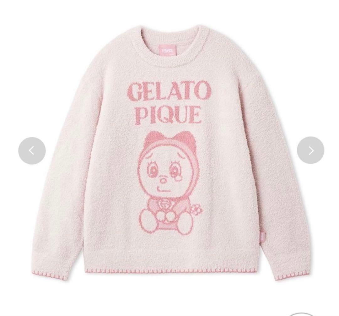 gelato pique ドラみちゃん　ベビモコ　上下セット　ピンク