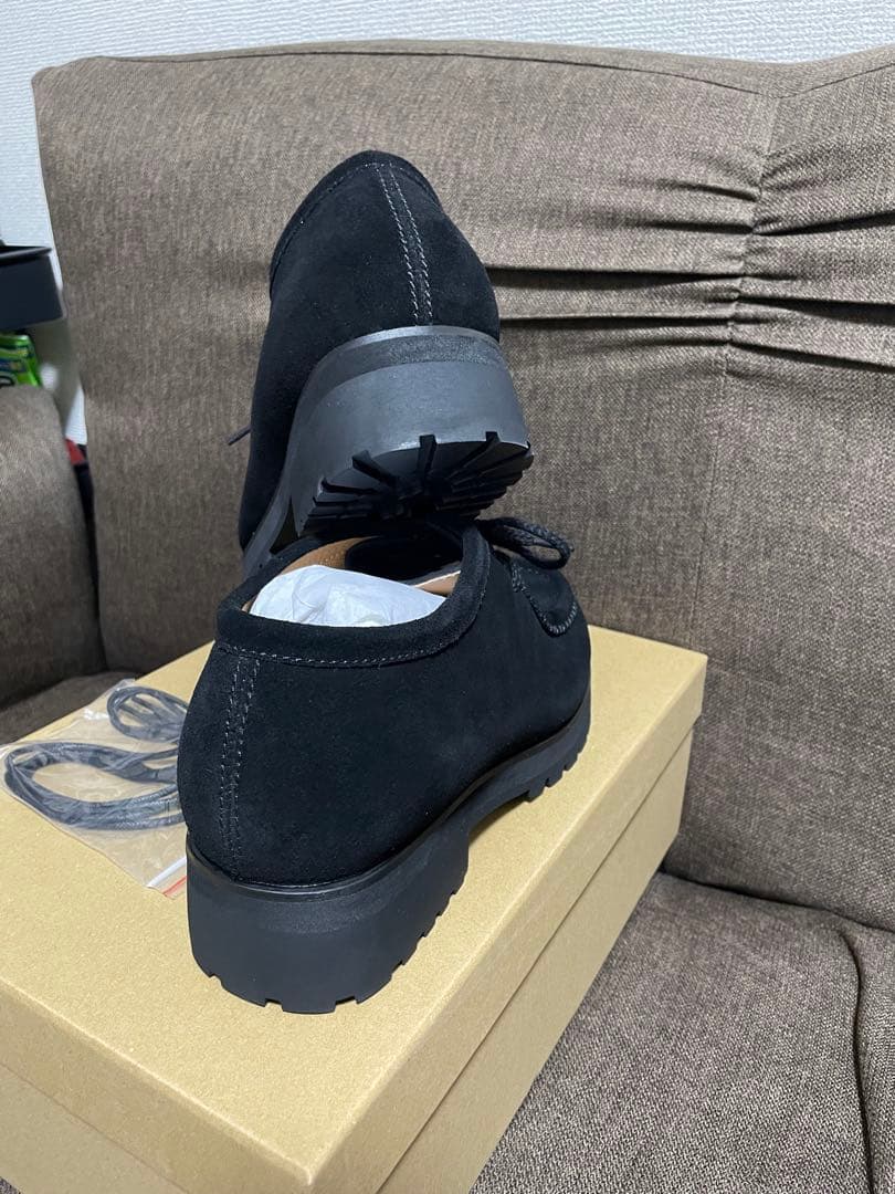【売却済】SHIUN　シウン　BLACK　SUEDE　MOCCASIN　XS