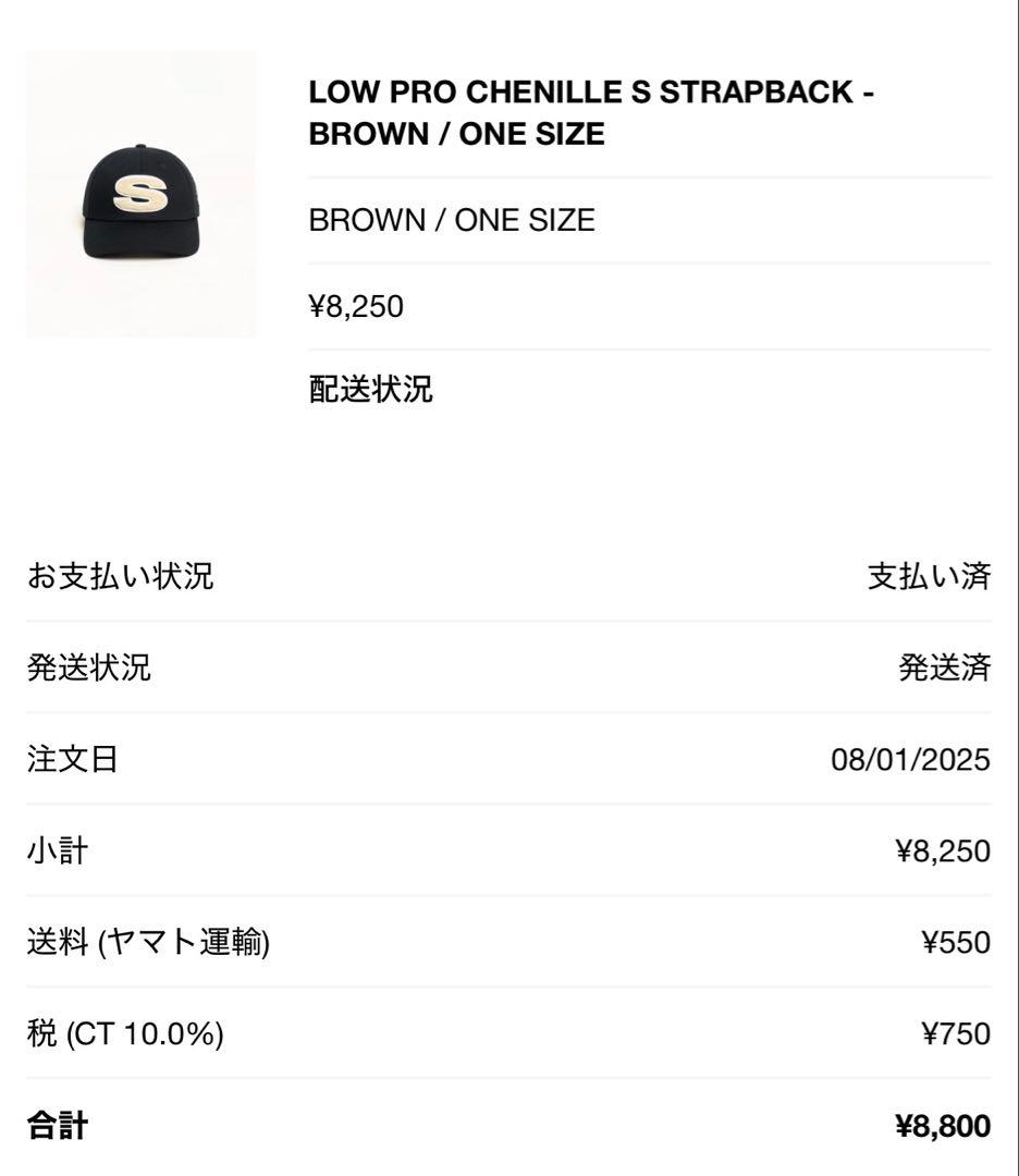 【正規品】Stussy キャップ　Travis Scott 着用モデル