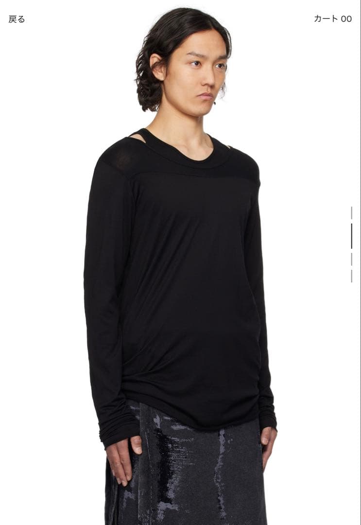 JULIUS Layered LS ロンT BLACK