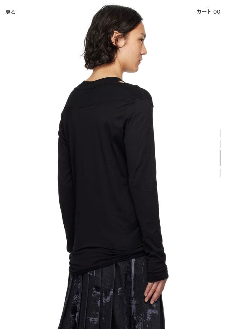 JULIUS Layered LS ロンT BLACK