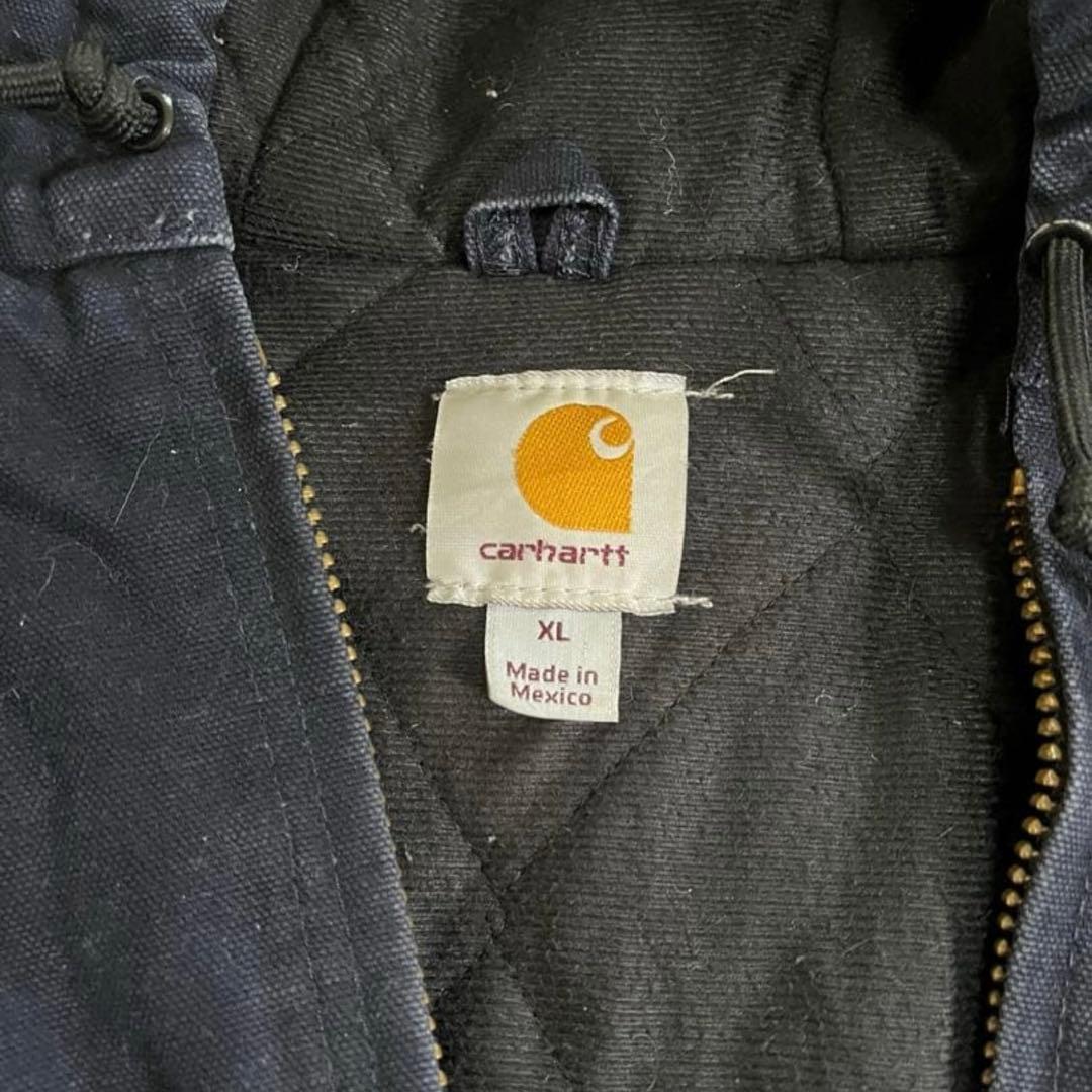 ね*む様 Carhartt アクティブジャケット 企業ロゴ ネイビー