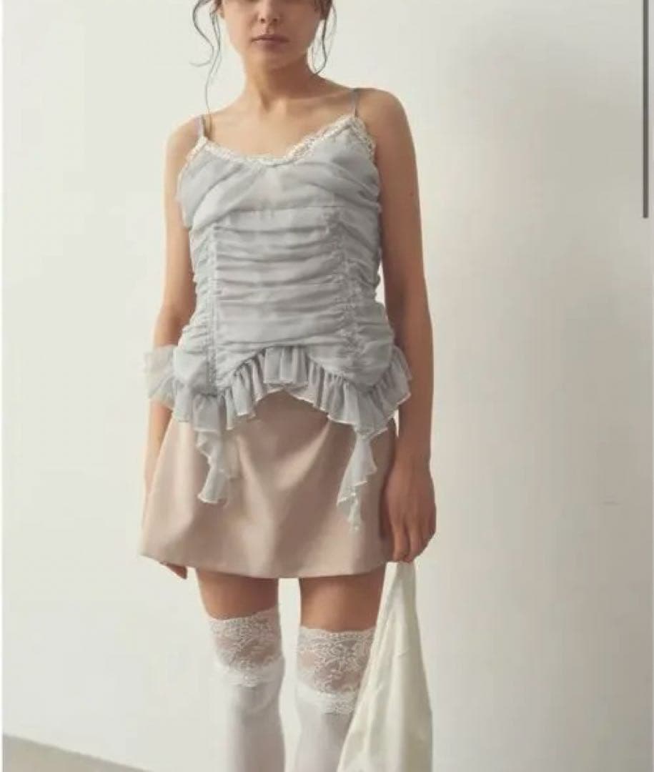 chiffon gather cami キャミソール pellicule
