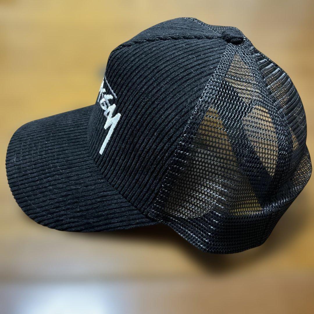 Stussy コーデュロイ トラッカーキャップ ブラック