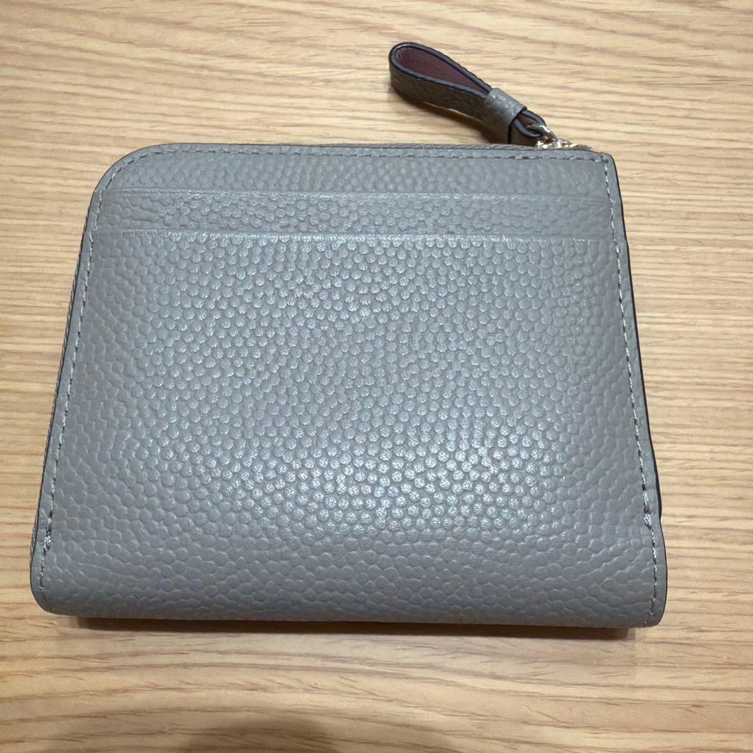 グレー レザー 二つ折り財布　ペレボルサ
