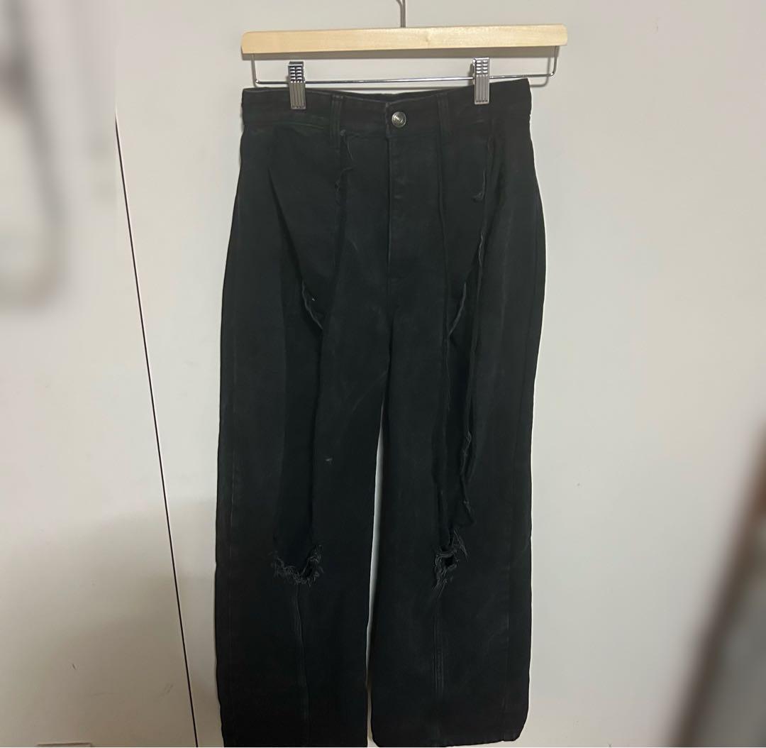 パンツ melt the lady damage open slash pants