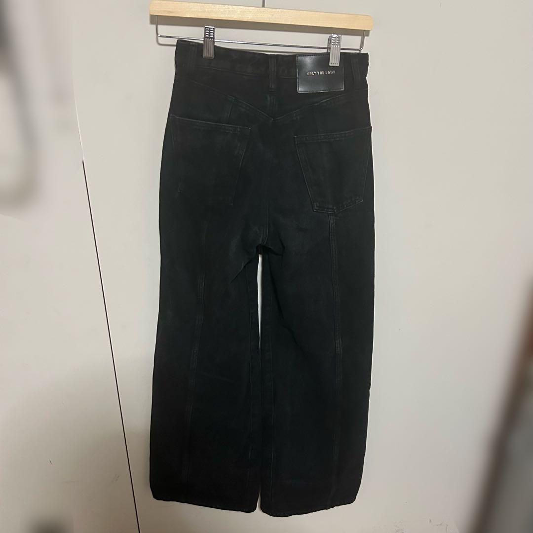 パンツ melt the lady damage open slash pants