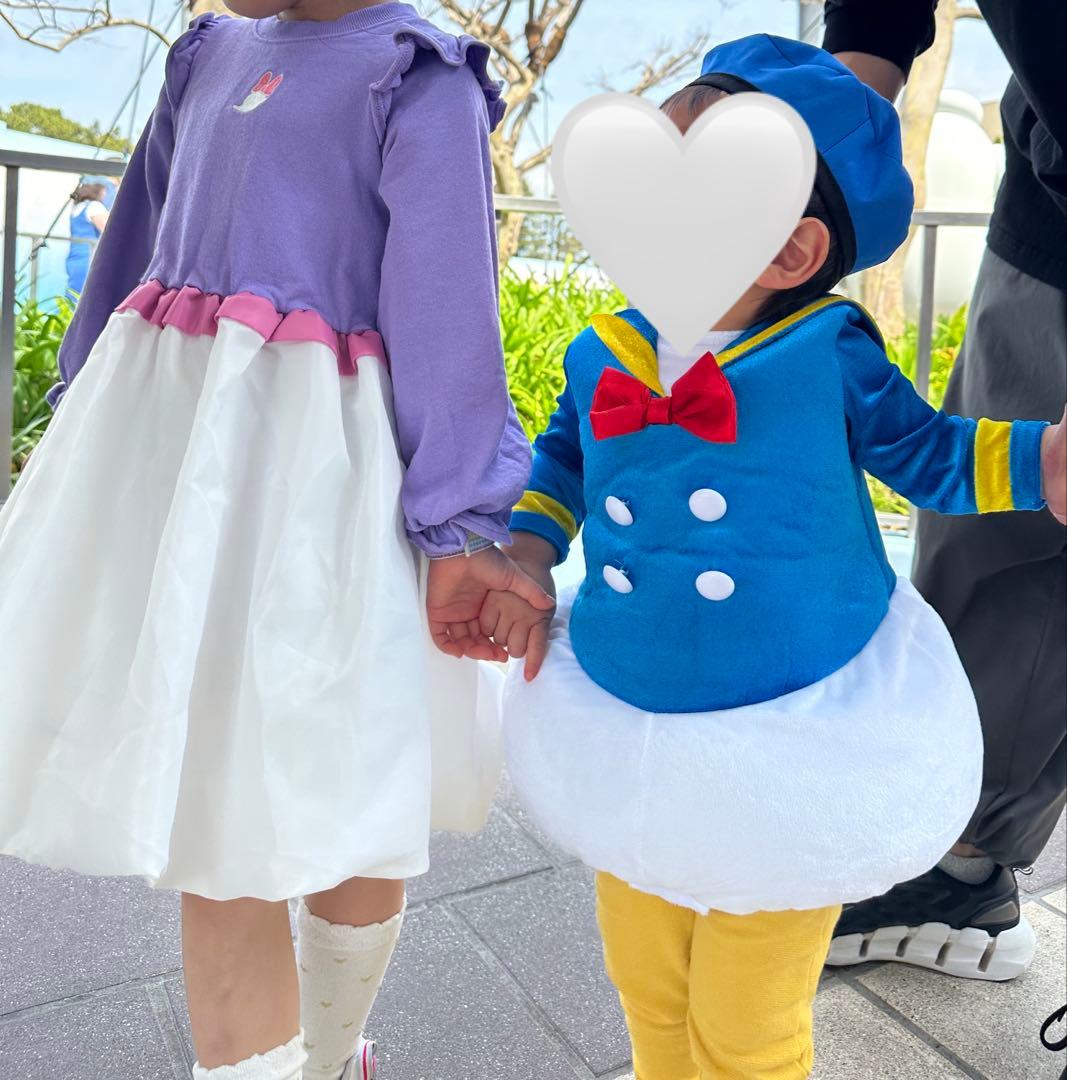ドナルド デイジー コスプレ ハロウィン 姉弟 兄弟 ディズニーハロウィン 仮装