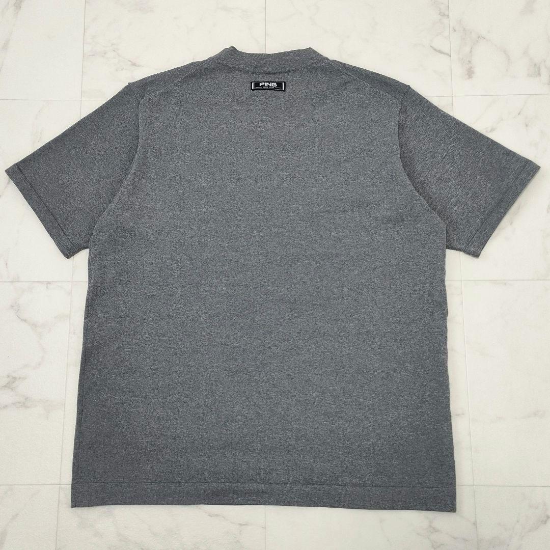 【極美品】PING　ゴルフ　半袖ニットシャツ　Mr.PING柄　ストレッチ　LL