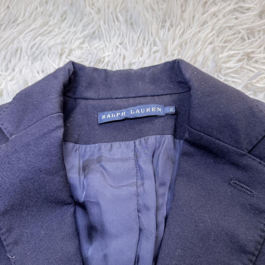 美品✨RALPH LAUREN レディース 紺ブレ ジャケット S相当 ネイビー