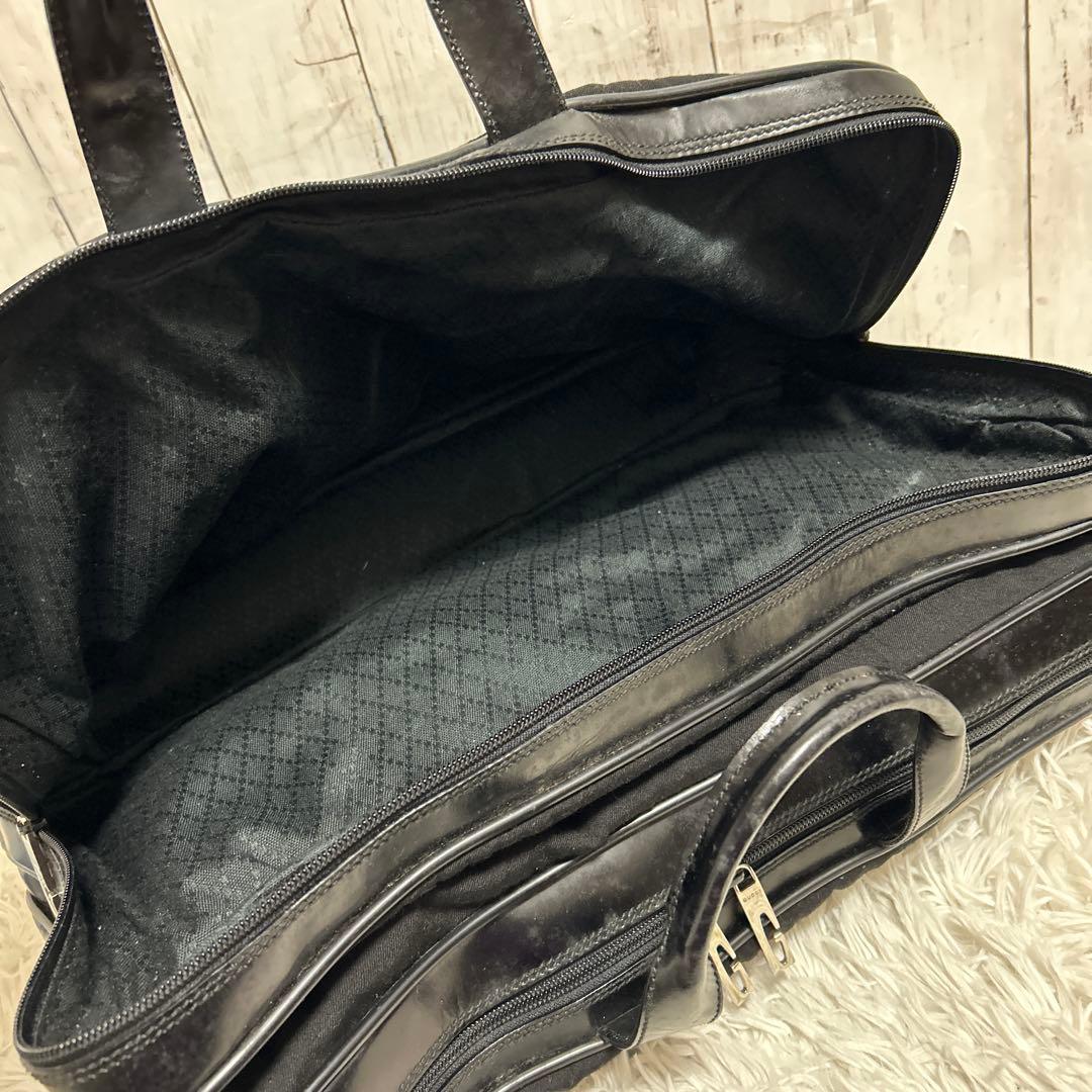 GUCCI グッチ ボストンバッグ キャンバス　レザー 旅行カバン　大容量