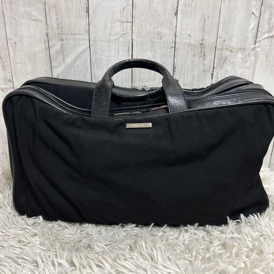 GUCCI グッチ ボストンバッグ キャンバス　レザー 旅行カバン　大容量