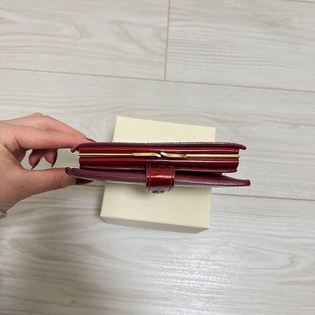LOUISVUITTON ルイヴィトン　二つ折り財布　がま口　ヴェルニレッド　赤