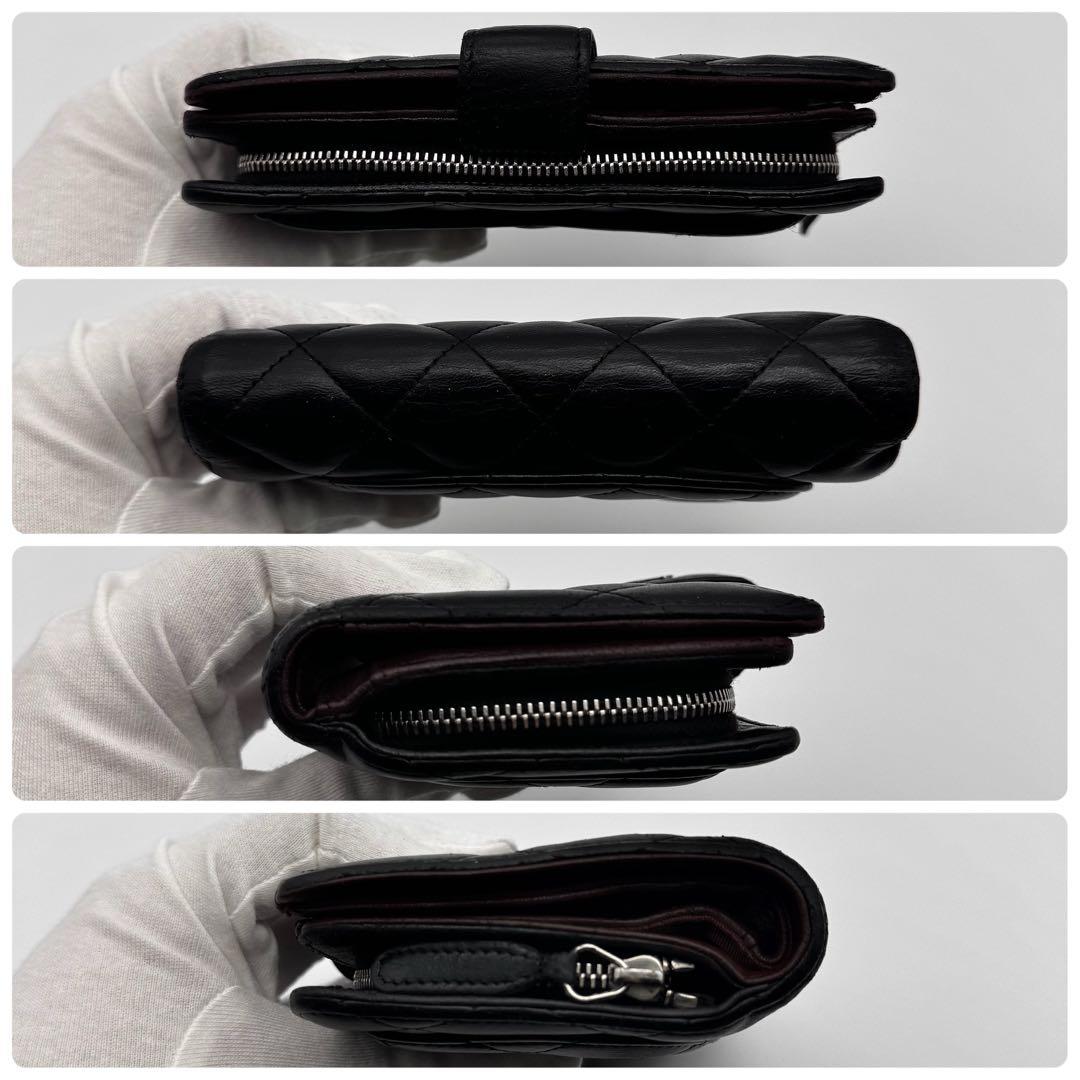 CHANEL マトラッセ　ラムスキン　折り財布