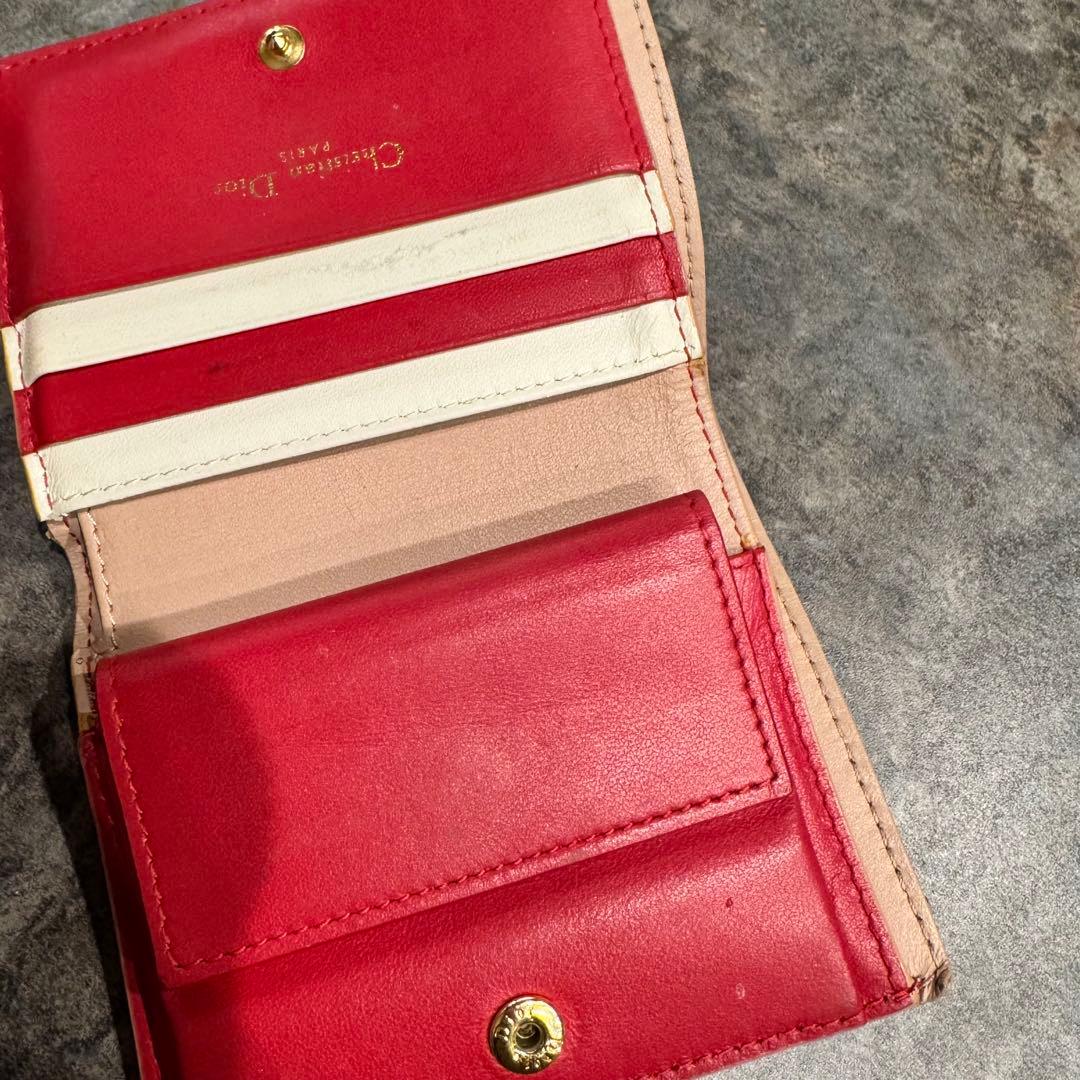 Christian Dior 折り財布 ピンク