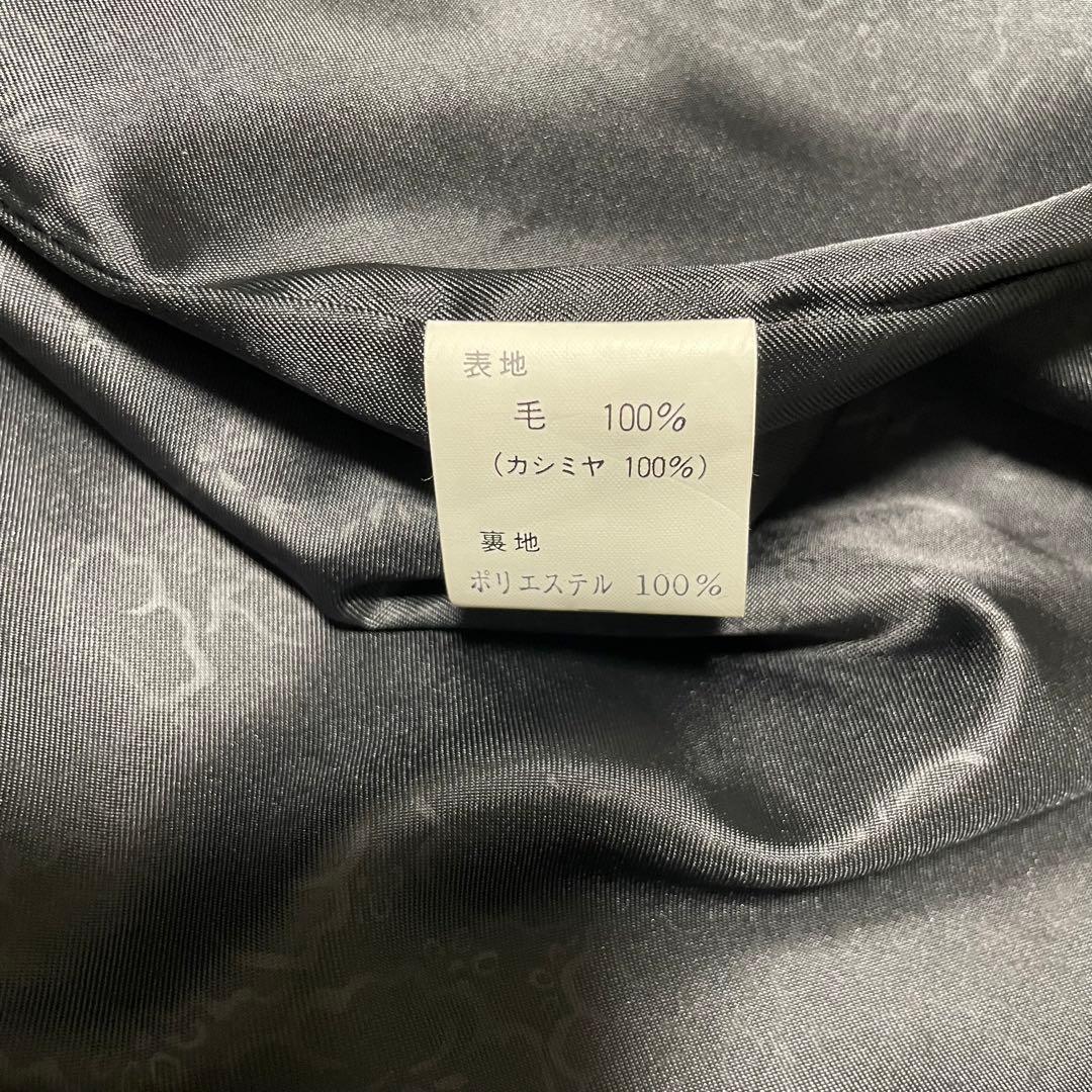 【カシミヤ100%×極美品】マキシ丈ロングチェスターコート 日本製 ブラック L