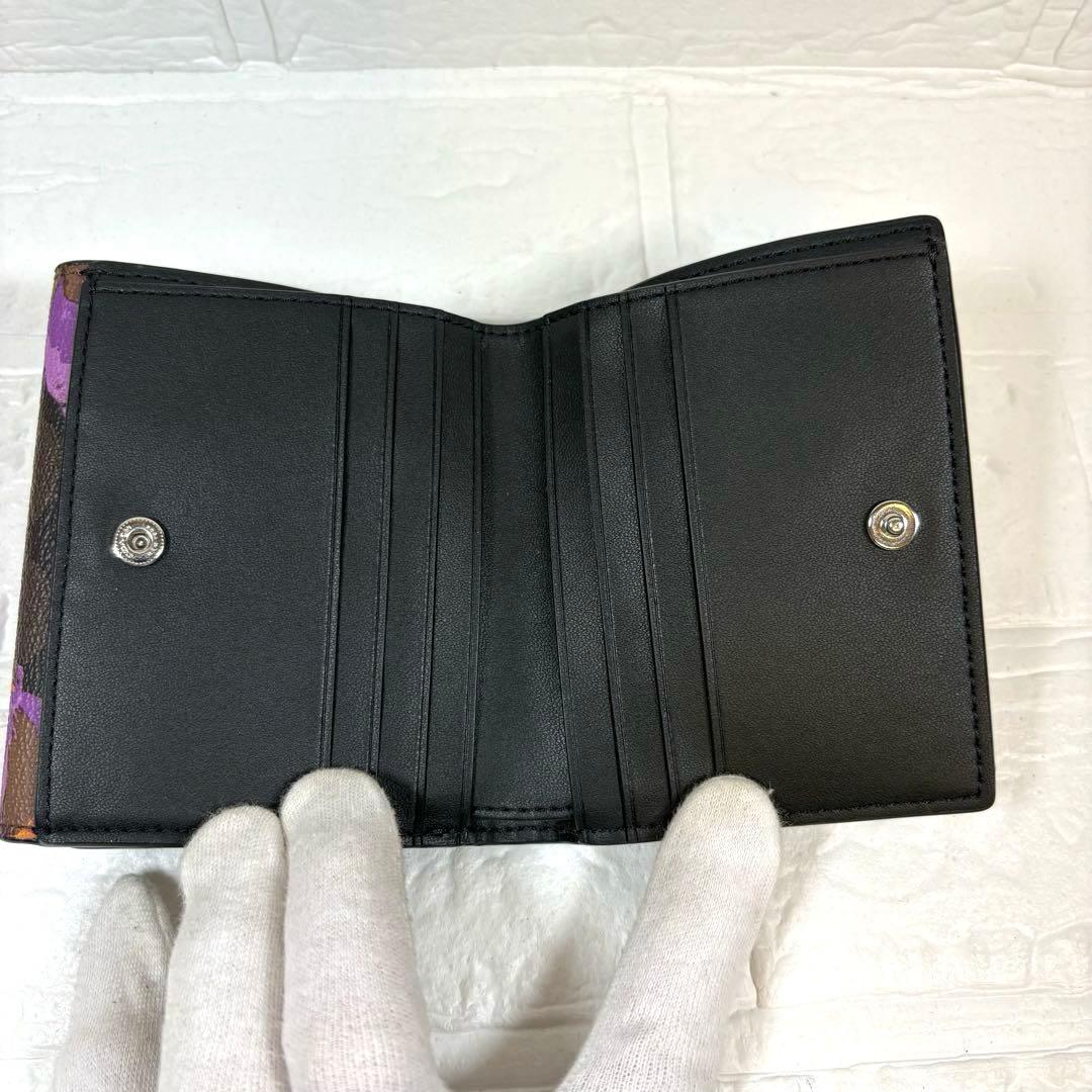 ☆COACH スモール モーガン ウォレット 花柄 三つ折り財布