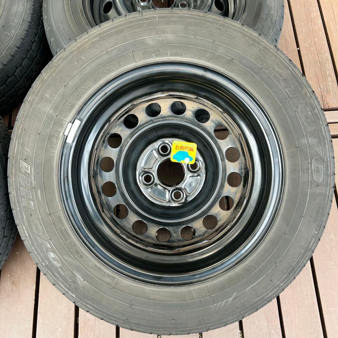 プロボックス純正 タイヤ ホイール　155/80R14 14インチ　PCD100