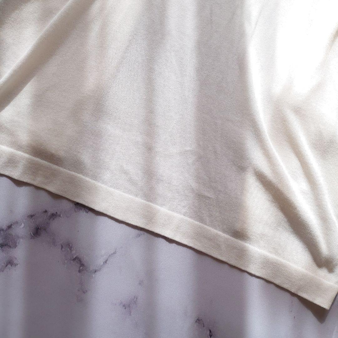 フォクシー Airy Long ロングカーディガン コットン アイボリー ロゴ