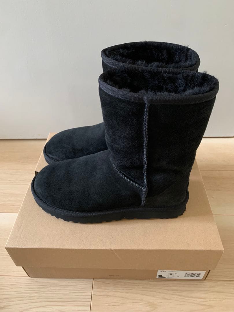 アグ UGG ムートンブーツ W CLASSIC SHORT Ⅱ ブラック 25