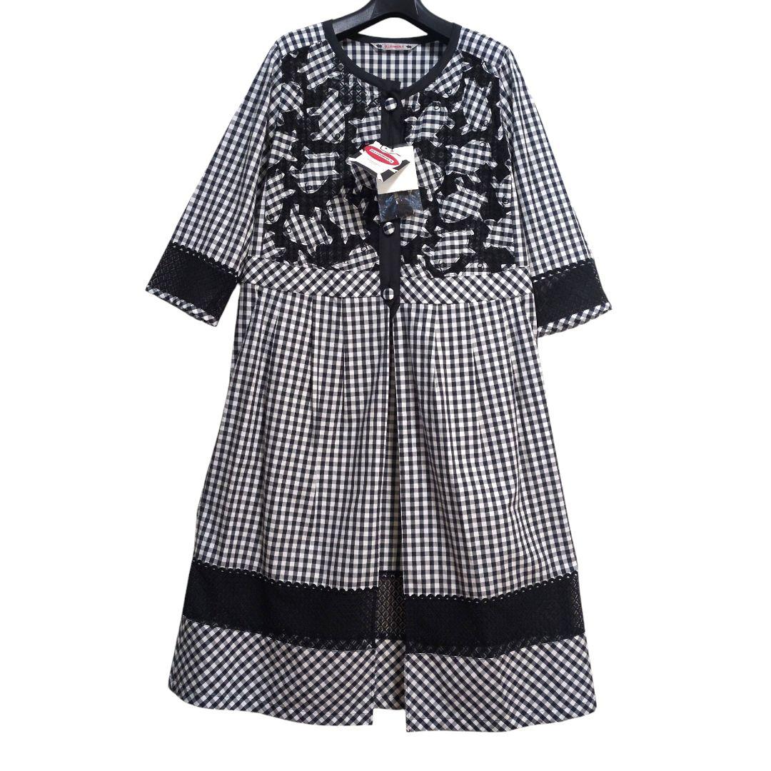 新品アルベロベロ♥️ぶたさんギンガムチェック　ロングワンピース　ぶたさんブローチ