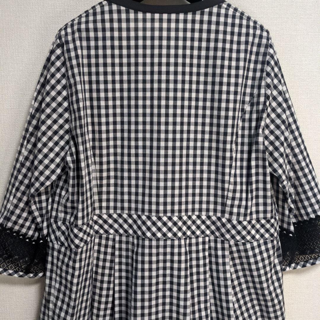 新品アルベロベロ♥️ぶたさんギンガムチェック　ロングワンピース　ぶたさんブローチ