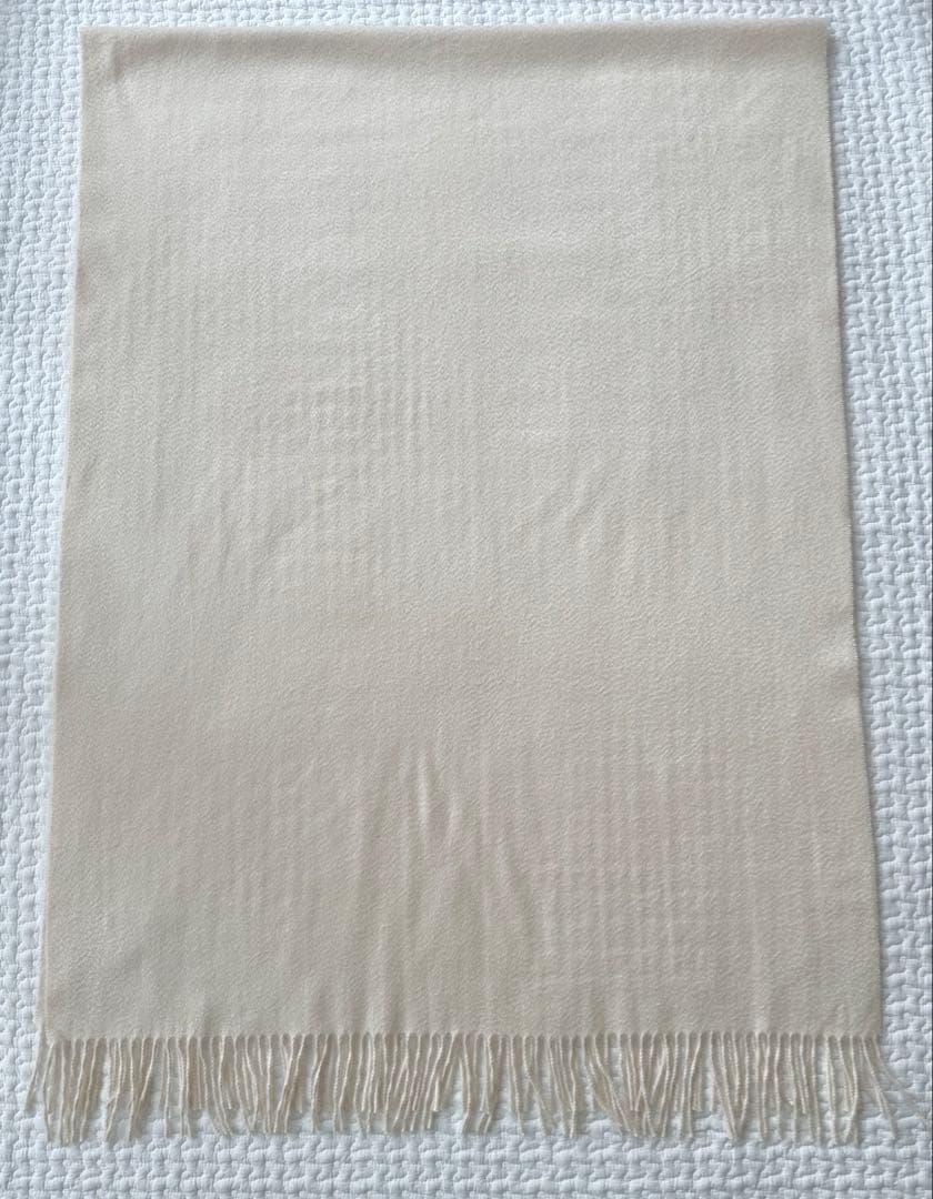 Johnstons of Elgin カシミヤストール アイボリー