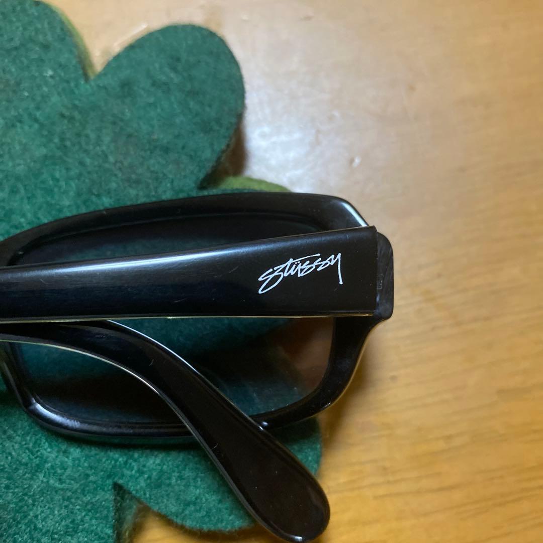 Stussy ブラックサングラス ブライアン　ケース付き　度数変更レンズ付き