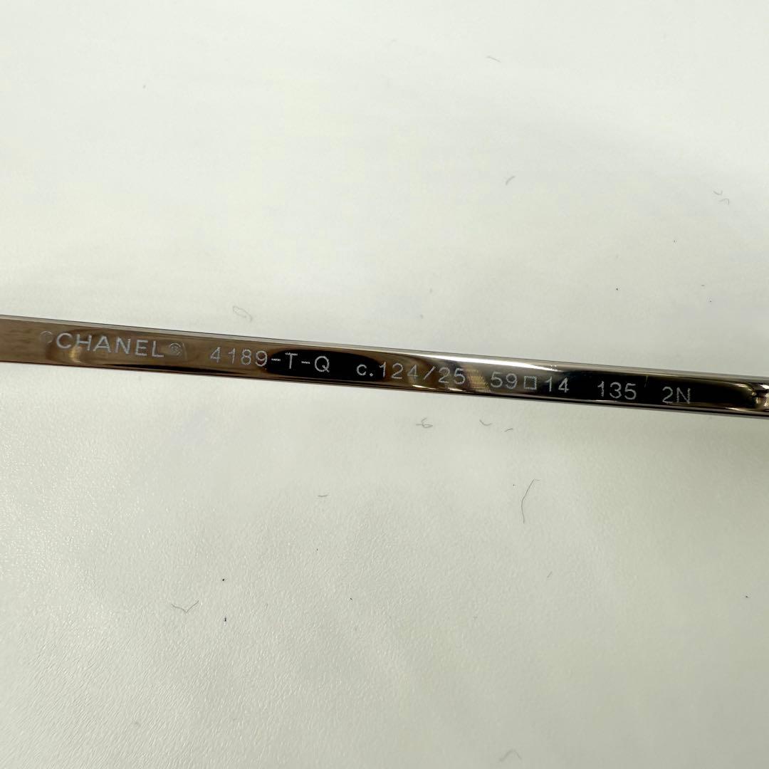 CHANEL サングラス 4189-T-Q パイロット フレーム パープル