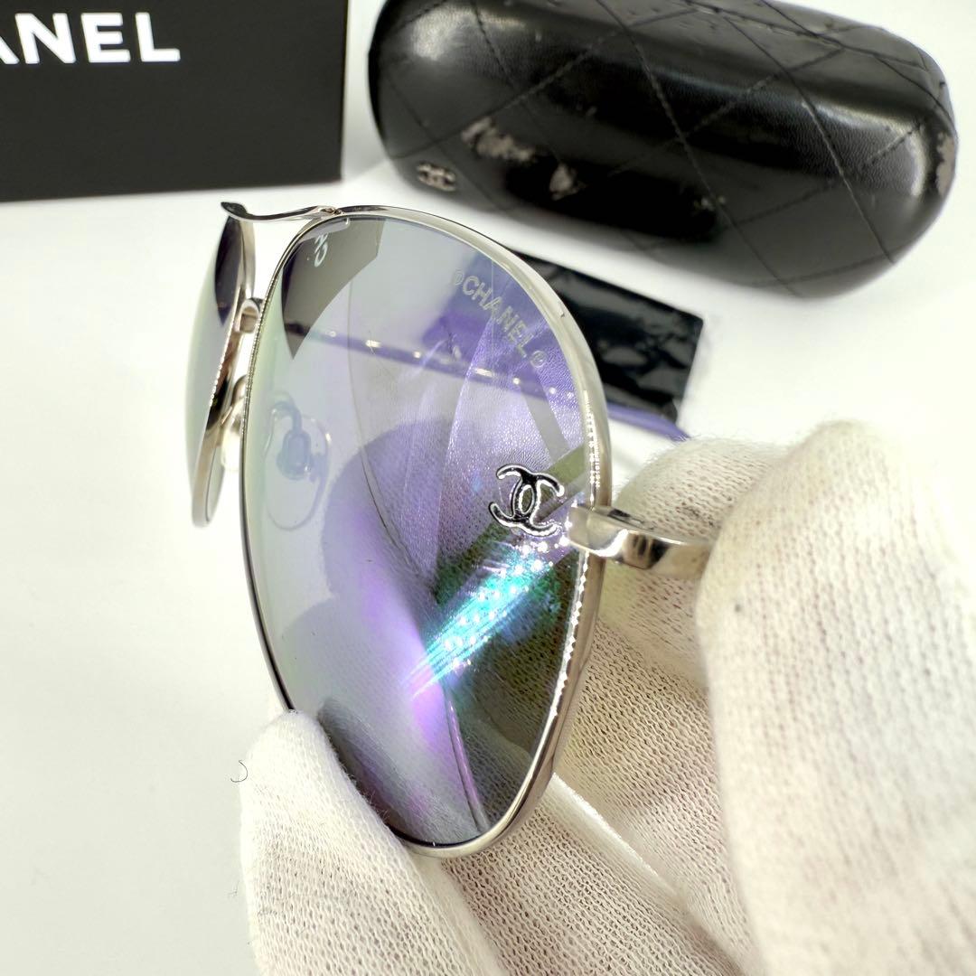 CHANEL サングラス 4189-T-Q パイロット フレーム パープル