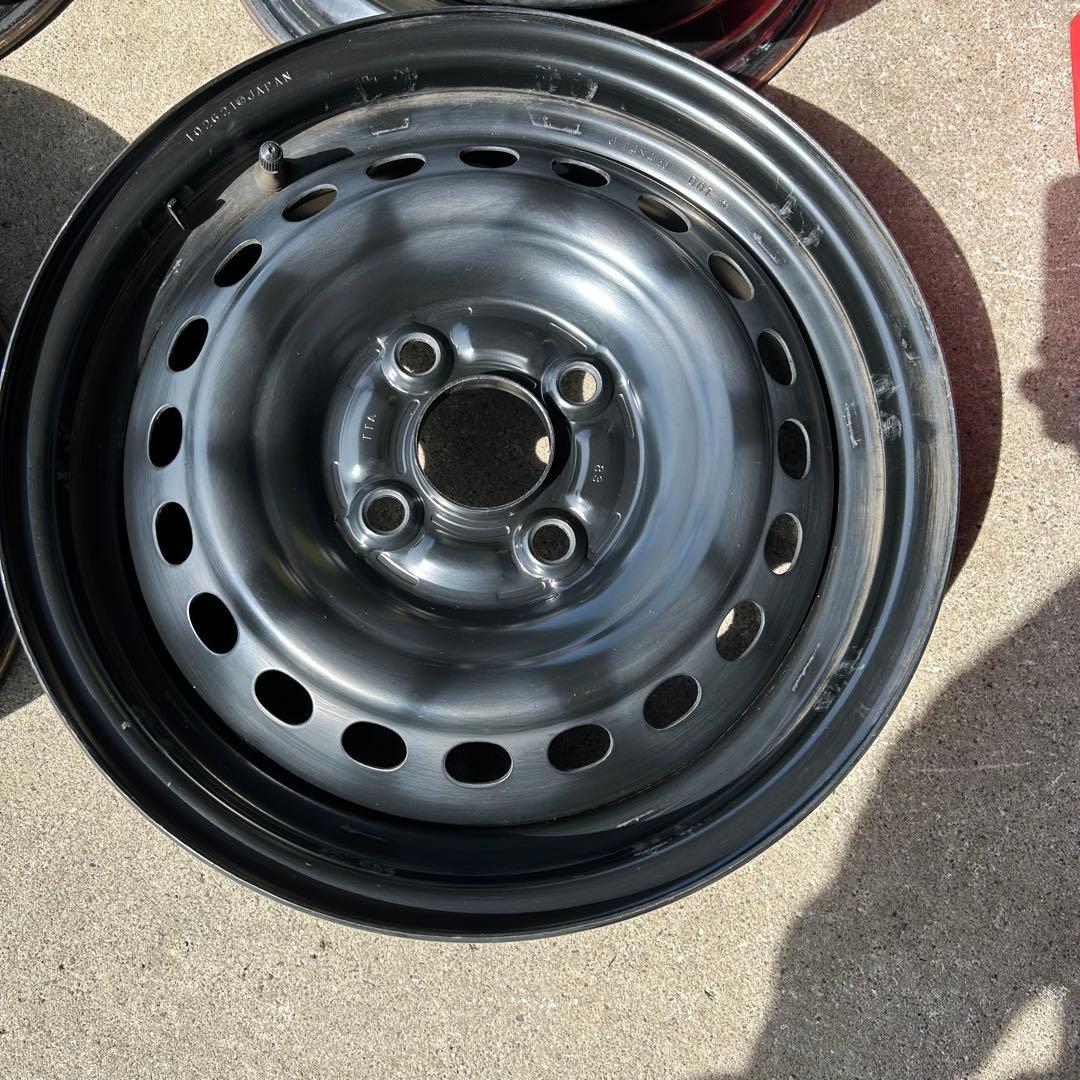 中古ホイール　ホンダN-BOX純正14インチスチール　14X4.5キャップ付