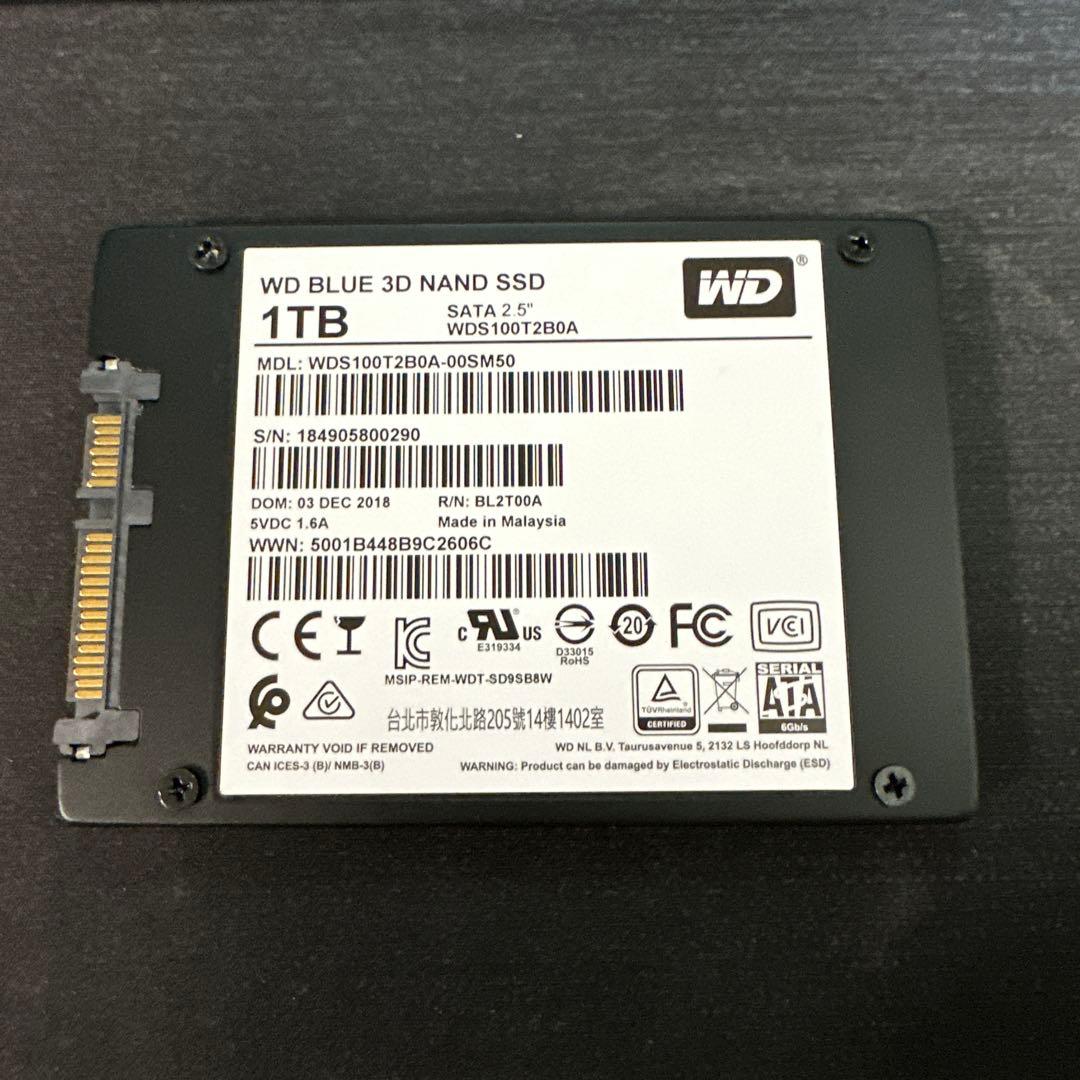 内蔵型SSD WD BLUE 3D NAND SSD 1TB WDS100T2B0A