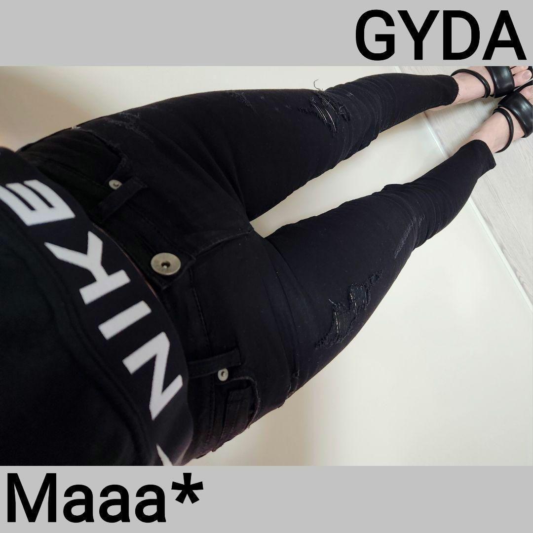 GYDA　back ripped カラースキニーパンツ　ブラック　未使用